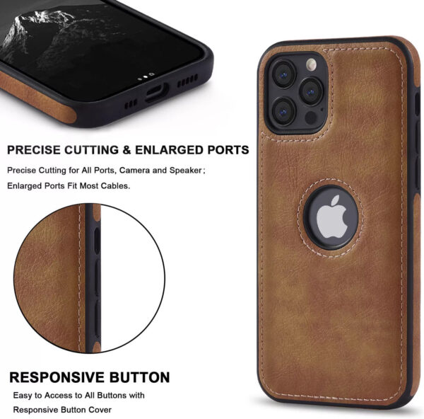 Luxury Business PU Leather Phone Case For iPhone13/14/15 Pro Max Thin Shockproof Back Cover - Image 6