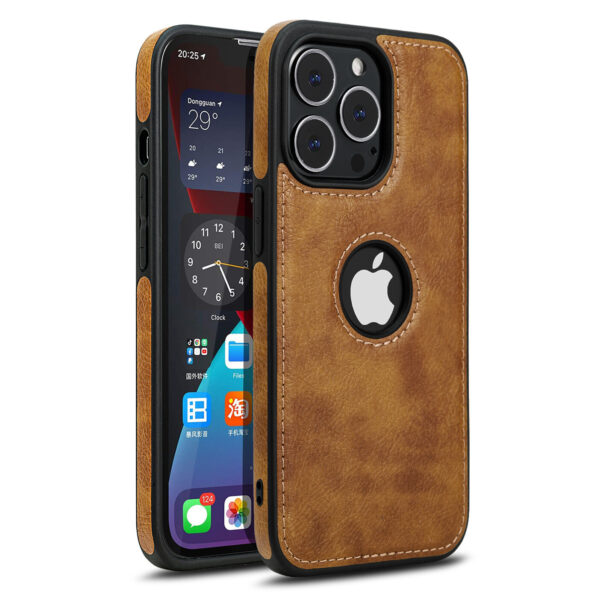 Luxury Business PU Leather Phone Case For iPhone13/14/15 Pro Max Thin Shockproof Back Cover - Image 25