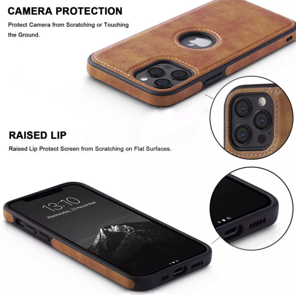 Luxury Business PU Leather Phone Case For iPhone13/14/15 Pro Max Thin Shockproof Back Cover - Image 24