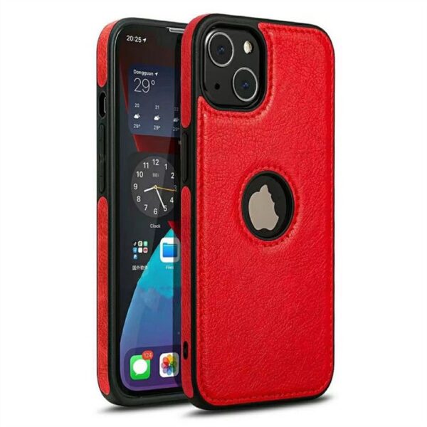 Luxury Business PU Leather Phone Case For iPhone13/14/15 Pro Max Thin Shockproof Back Cover - Image 2