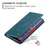 CaseMe Vivo V40 Series Soft Slim Folio Flip PU Leather Wallet Case with 2 Cards Slot - Image 2