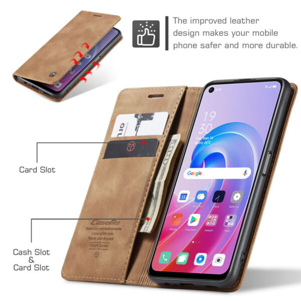 CaseMe Samsung Galaxy A05, A05S,A14, A15 & A25 Soft Slim Folio Flip PU Leather Wallet Case with 2 Cards Slot - Image 3