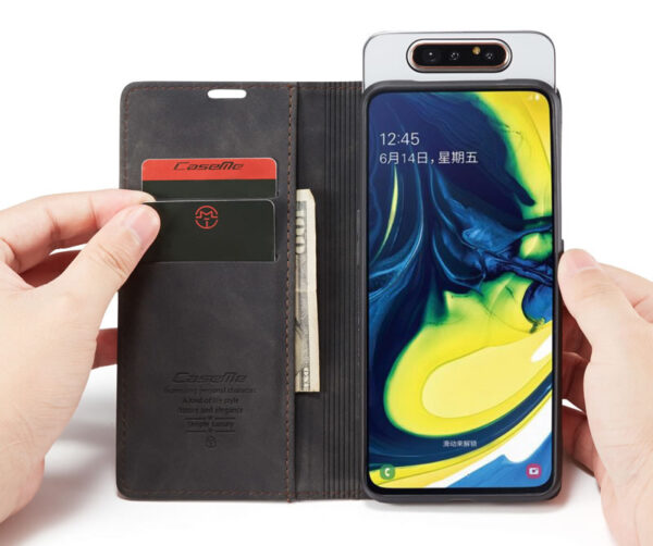 CaseMe Samsung Galaxy A80/A90 Retro Leather Wallet Case - Image 22