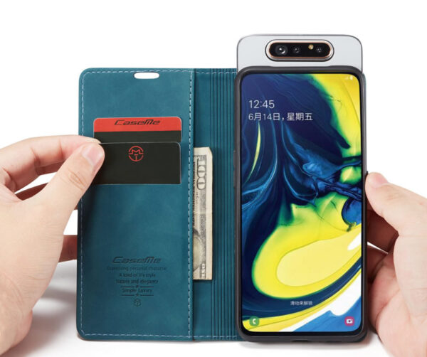 CaseMe Samsung Galaxy A80/A90 Retro Leather Wallet Case - Image 9