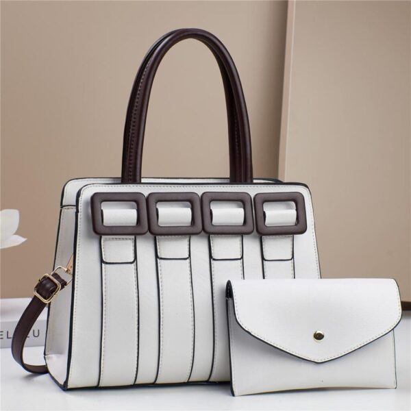 Luxury Trendy Ladies Wrinkle Tote Cross body Shoulder 2 in 1 PU Ladies Purses For Women. - Image 4