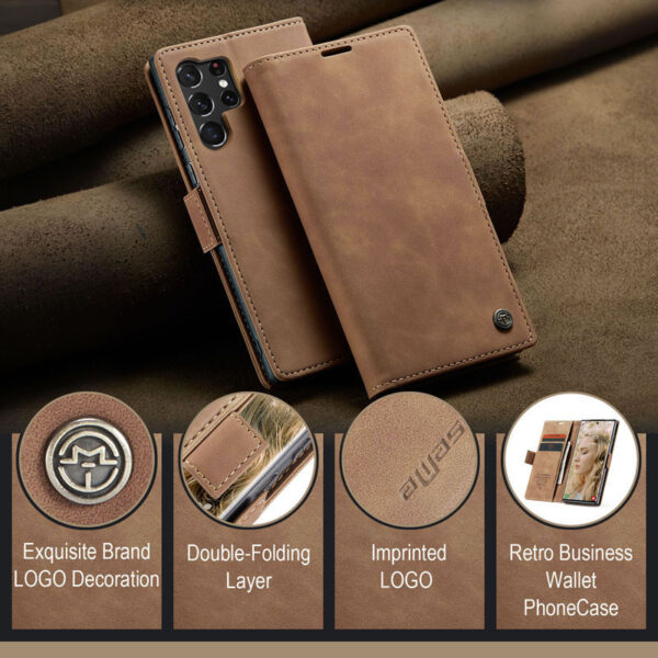 Samsung Galaxy S21 Ultra,S22 Ultra, S23 Ultra and S24 Ultra Premium CaseMe Flip Leather Cover - Image 10