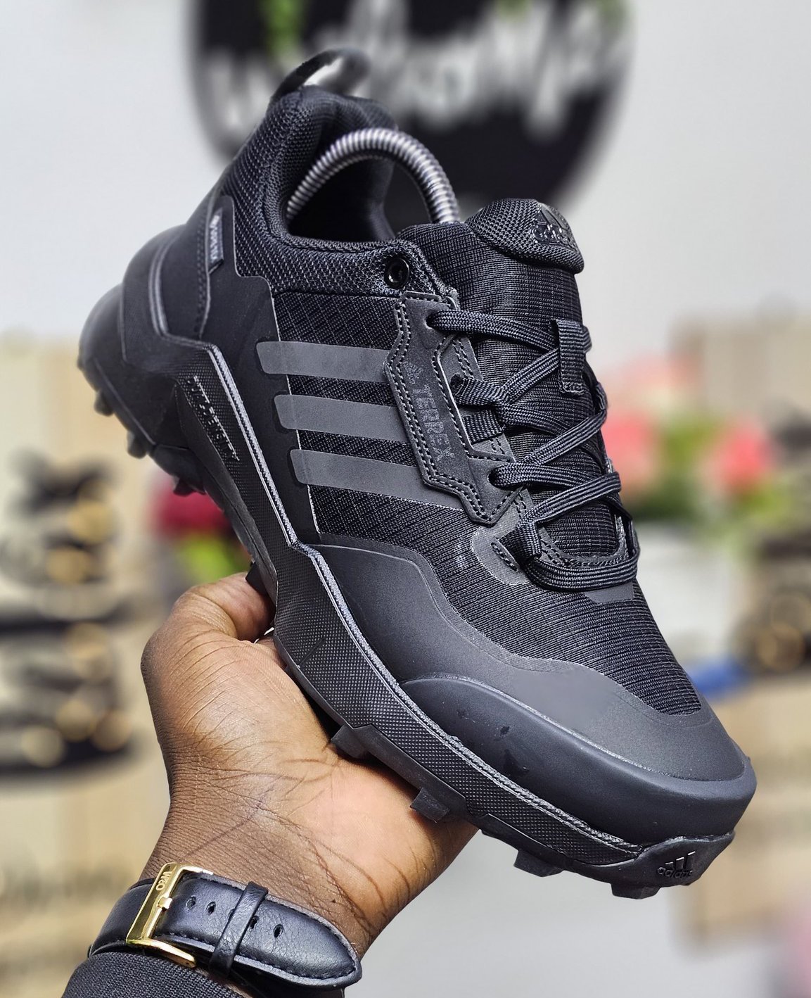 Adidas Terrex Continental rubber and Primegreen Goretex Waterproof Material Outdoor Mid-Hiking Shoes - Image 2